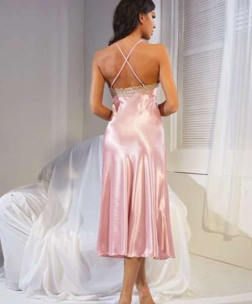 **Take 80% OFF Mothers Month Specials : Lace Criss cross Satin Nightdress**