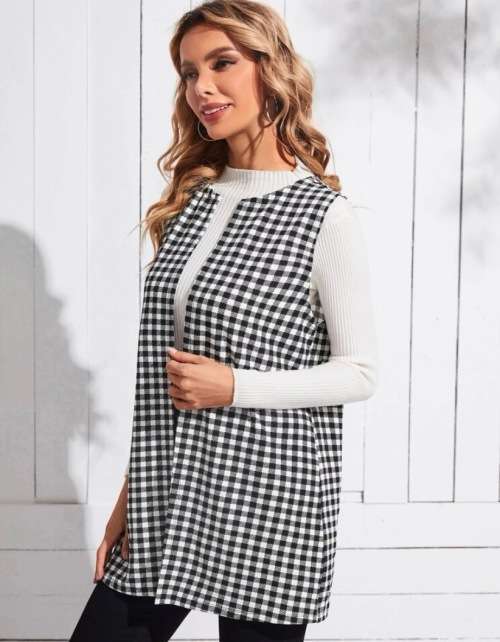**Winter Sizzling Sale : Stunning Emery Rose Open front Gingham Coat**