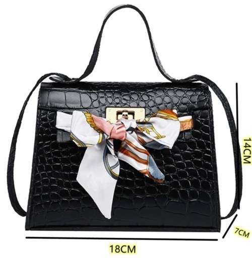 **June New Stock Just Unpacked - Croc Embossed Scarf Decor Bag**