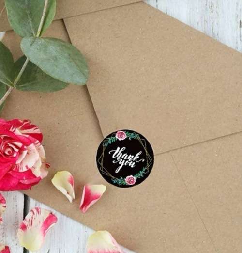 **Shop these lovely 100 piece Thank you stickers**