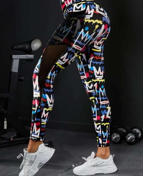 **80% Off Black Friday Sale : Letter graphic sports Leggings with side pockets**
