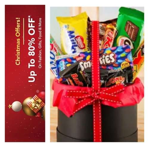 **80% Off Christmas Deals :  Chocolate Gift box with a selection of chocolate*