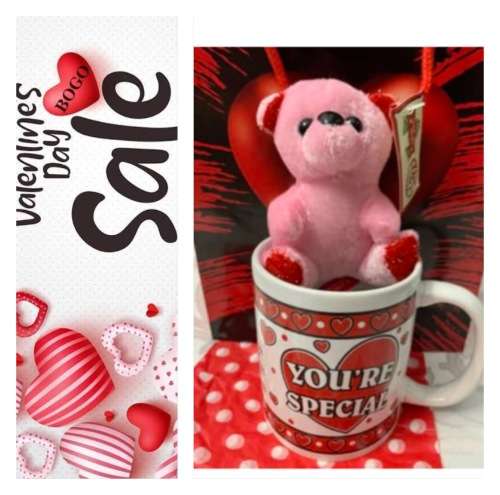 **Valentines Day Sale : Gorgeous Double sided printed Coffee Mug and Teddy Gift combo**