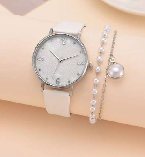 **March New Stock Arrived : Gorgeous 2pc Rhinestone watch with bracelet**