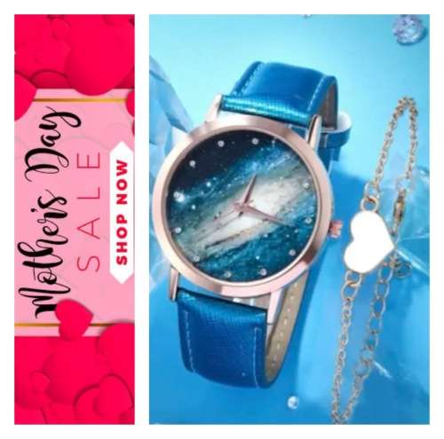 **Mothers Day Specials : Gorgeous 2pc Rhinestone watch with bracelet**