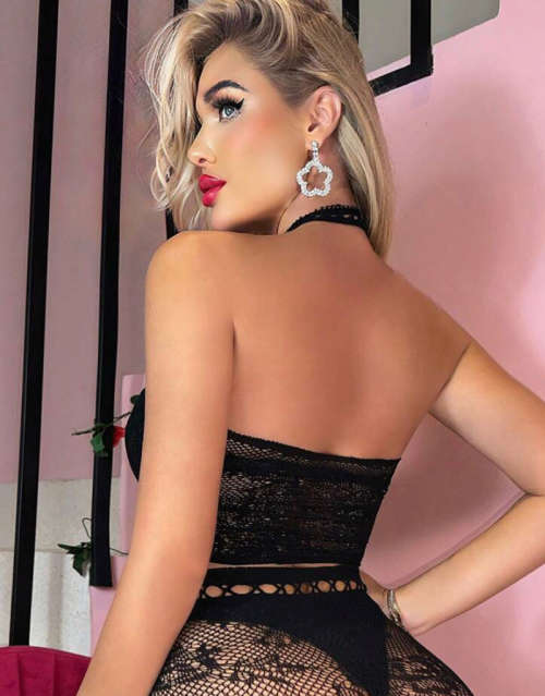 **Winter Sale : Stunning black lace 2 piece halter body con**