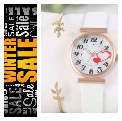 **Crazy Sale : Gorgeous 2pc Rhinestone watch with bracelet**