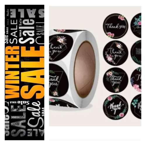 **Shop these lovely 100 piece Thank you stickers**