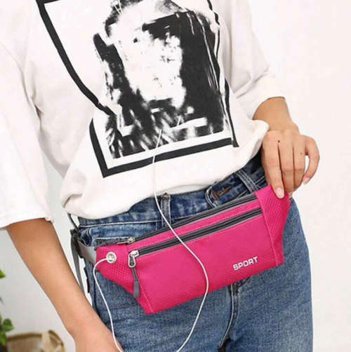 **Sale : Vibrant pink Fanny pack with USB charging port**