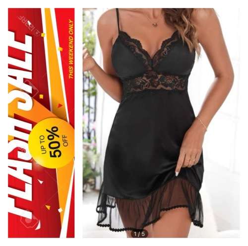 **New Stock unpacked : 80% Off Satin and lace Nightdress**