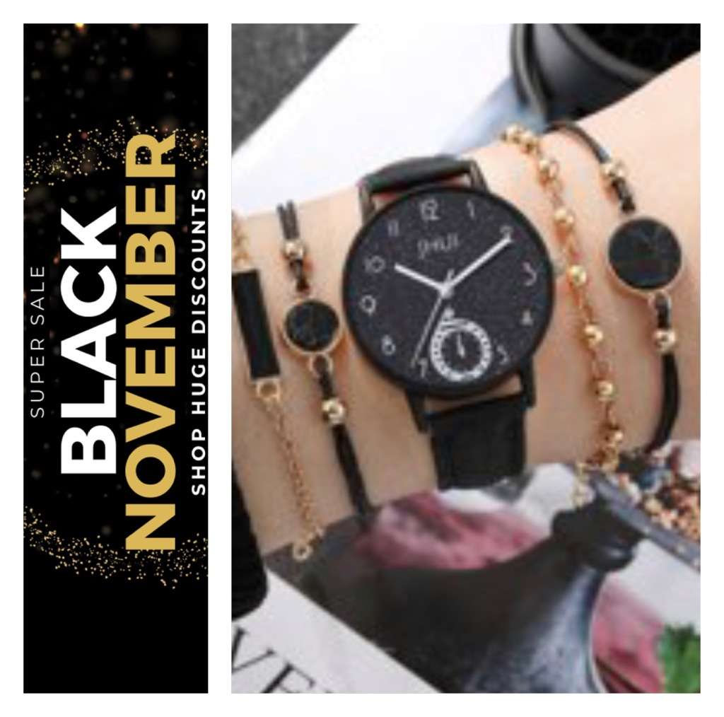 **Black November 60% Off: Stunning 5 piece Watch with bracelet **