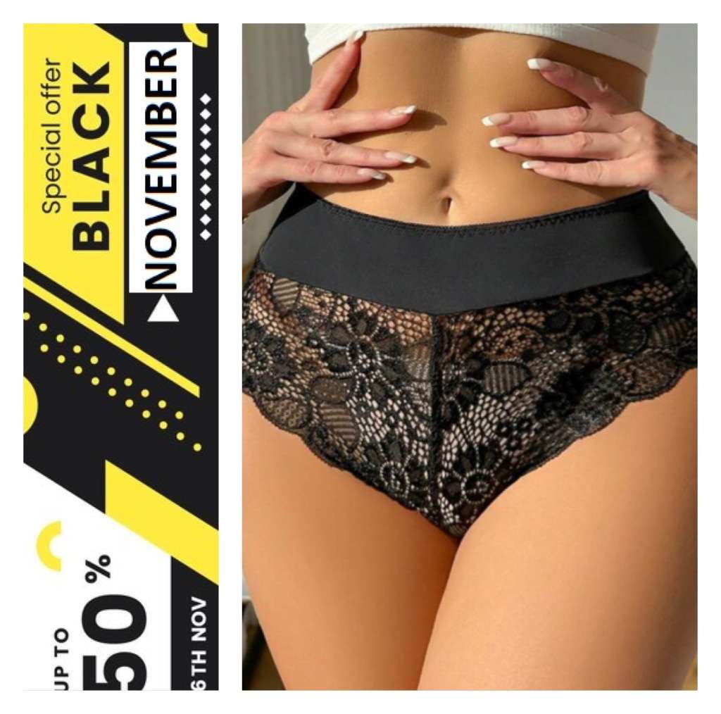 **Black Friday Clearance : 80% off Comfortable floral lace panty**