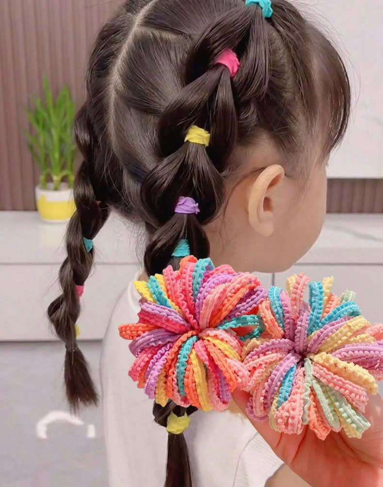 Lovely 25 Piece Small Multi Coloured Candy Floss Hairbands