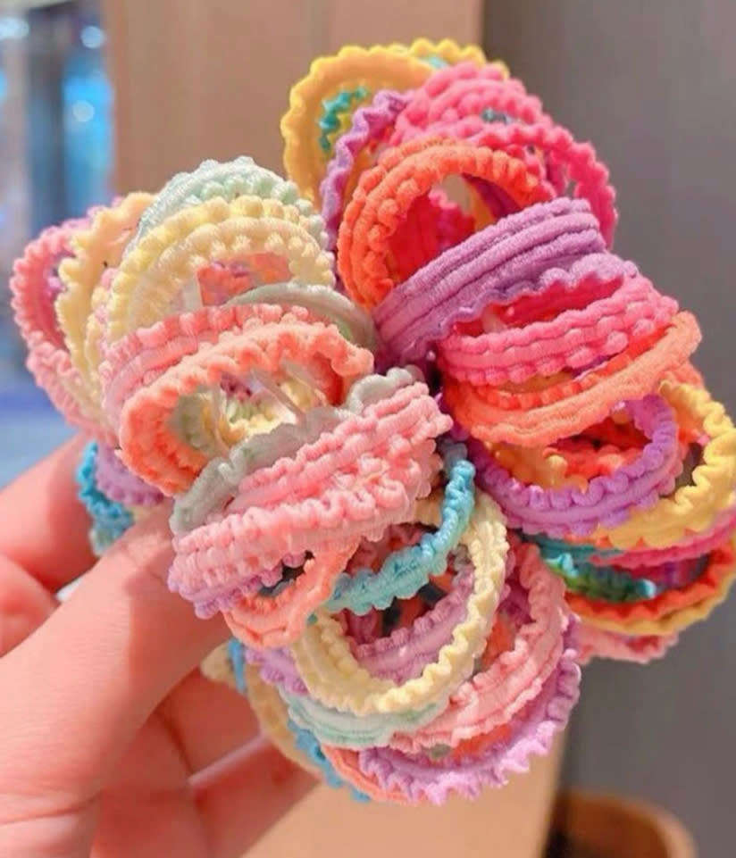 Lovely 25 Piece Small Multi Coloured Candy Floss Hairbands