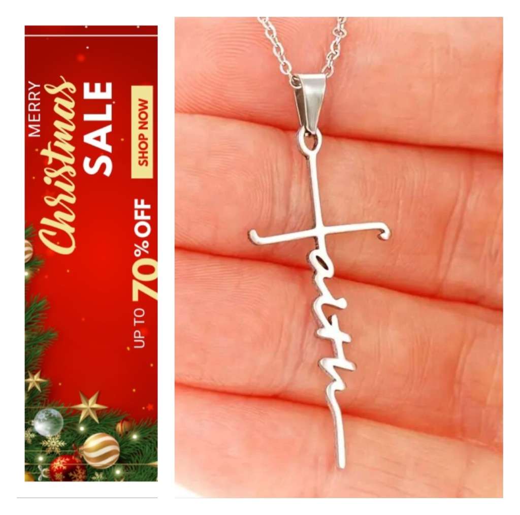 **Christmas Sale : 60% off Faith necklaces**