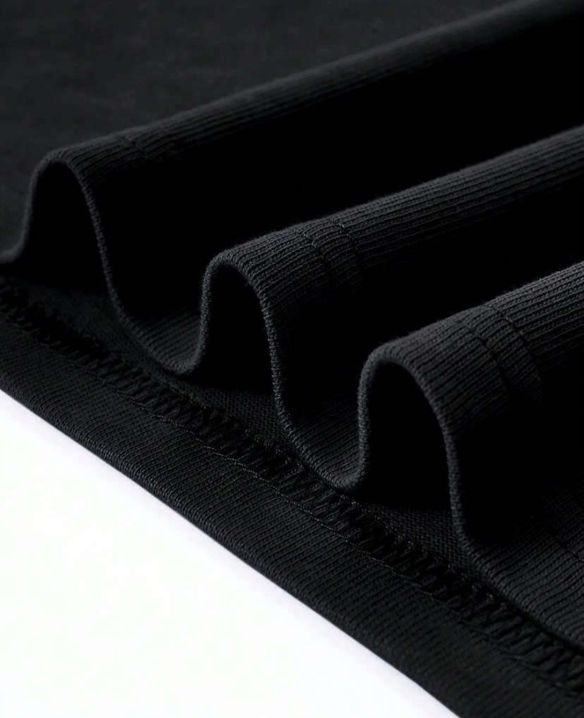 **Mens Excellent Quality Japanese Letter Graphic Tee**