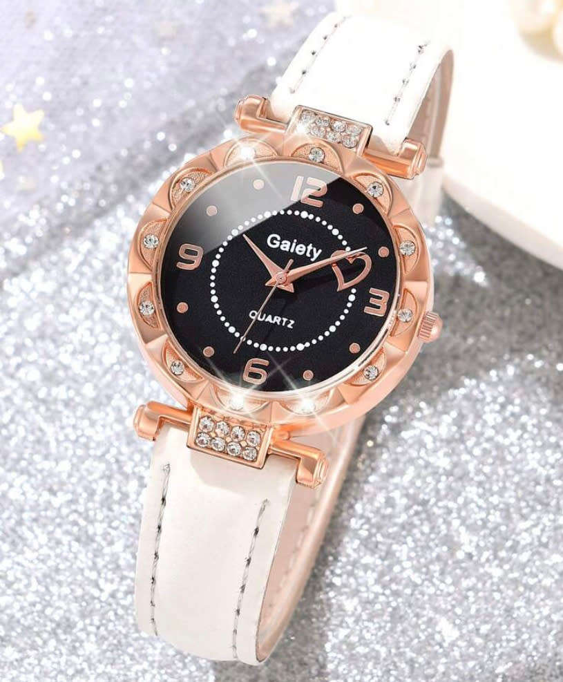 Gorgeous 4 Piece Watch, Necklace, Earrings and Bracelet Set