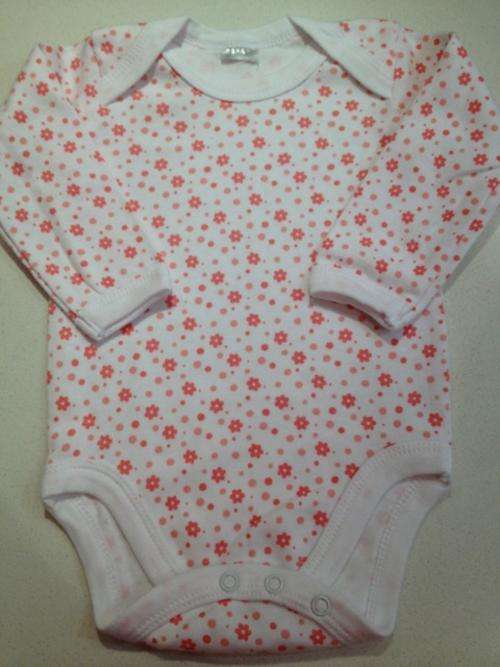 Winter white and peach flowery romper - Girls