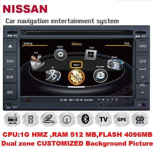 Car DVD GPS Radio Headunit NISSAN QASHQAI PATHFINDER X-TRAIL FRONTIER TIIDA NOTE PALADIN NAVARA