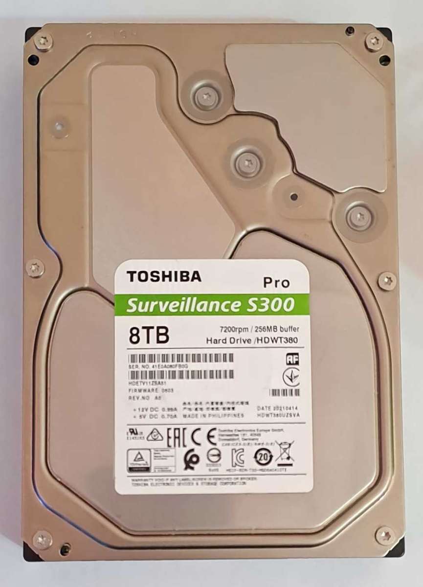 Toshiba S300 8TB 7200RPM Surveillance HDD (Refurbished)