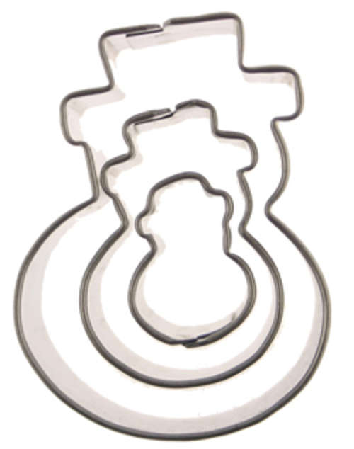 Snowman 3 pce metal cutter set