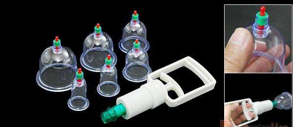 Suction 6 Size Transparent Hard Plastic Vacuum Cupping cups