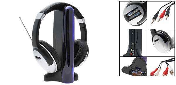 4 in 1 Super Bass FM Hi Fi Wireless Headphone Headset