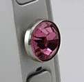 Rose Swarovski Crystal Cell Phone Dust Proof Plug Accessories