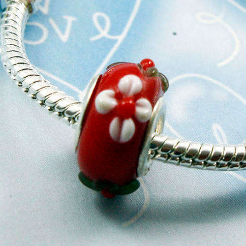 Hand Made European Lampwork Glass Charm Bead