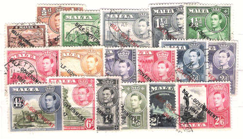 Malta Self Government Short Set to 2/6 1947 Used