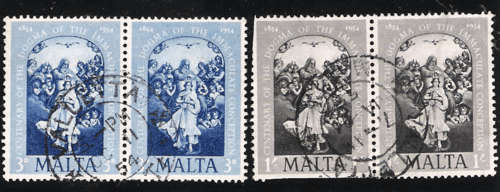 Malta 1954 Doubles Used