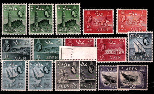 Aden 1953 MH Various Shades