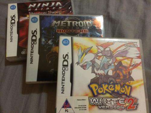 Nintendo DS Game Pack 3 Games (Pokemon White 2, Metroid Prime Hunters & Ninja Gaiden Dragon Sword)