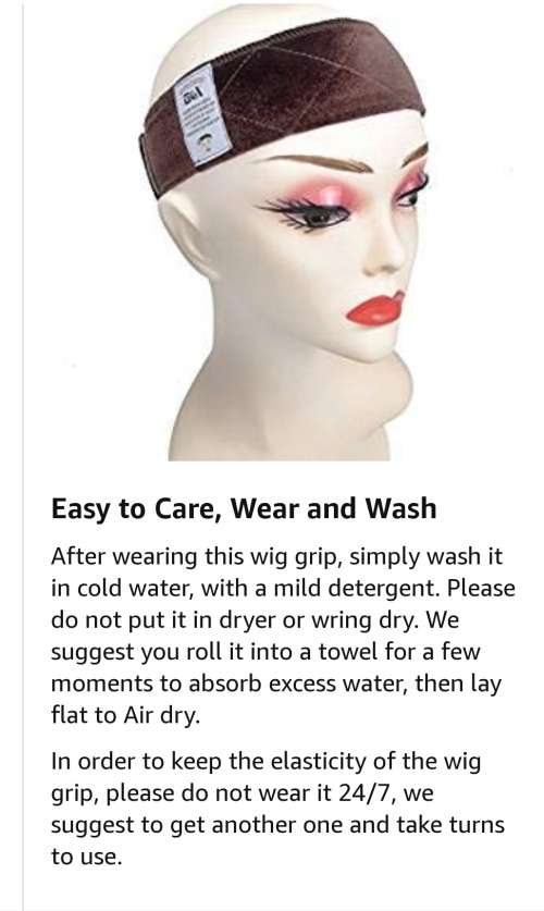 GEX Velvet Wig grip Band Scarf Head hair band Adjustable Fasten Wig