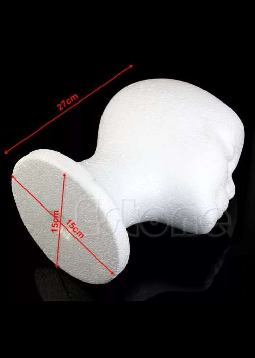 Styrofoam Mannequin Female Head Wig Hair Model
