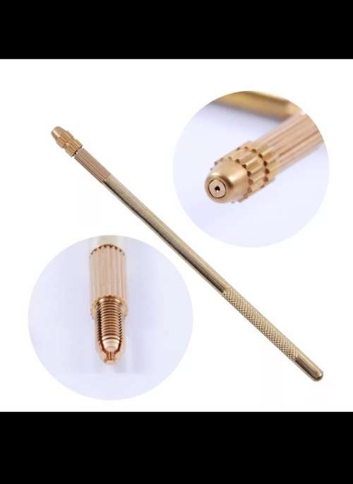 4pcs ventilation needles + 1 brass holder for Wigmaking Repair Lace wigs Toupee Knotting hook