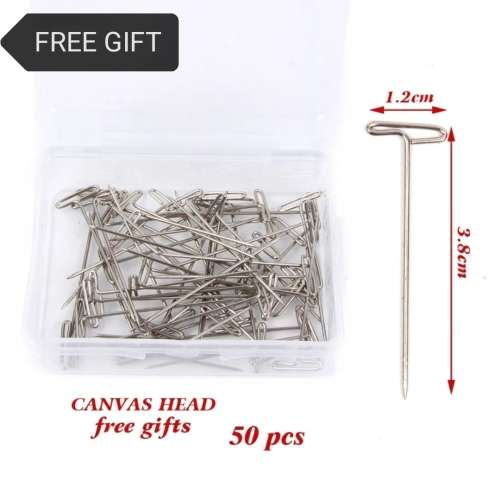 Canvas Head Set Mannequin Block Head Display Head T-pins & Head holder