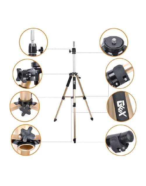 GEX Tripod Training  Canvas Block Headstand Aluminium Alloy Round Leg Strong Cosmetology with Bag