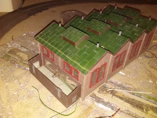 Engine shed and building