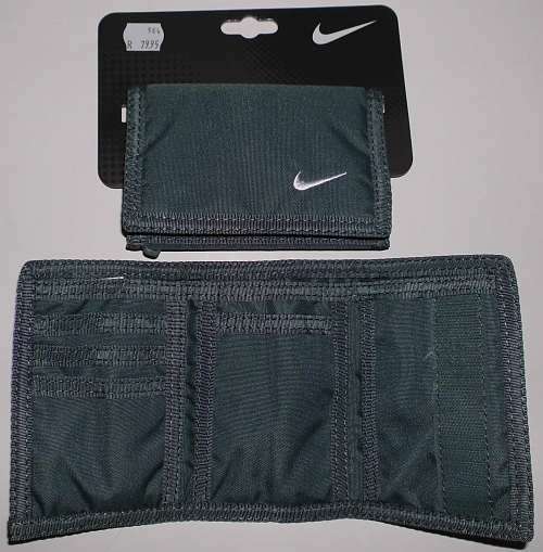 Nike Gray Wallet - zipped coin pocket