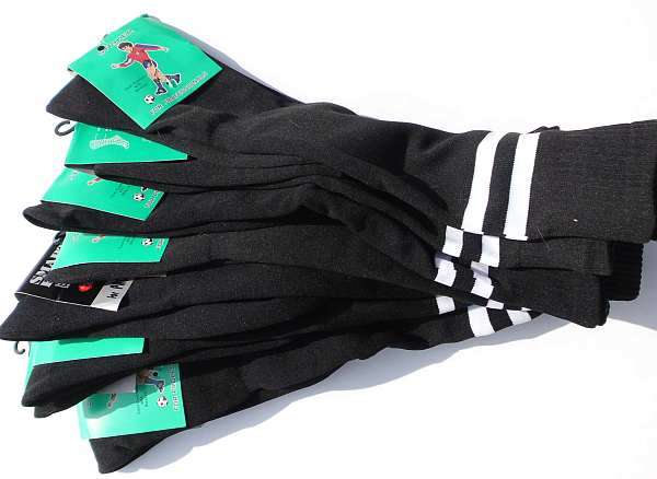 9 x Black Soccer Socks  :: CLEARING