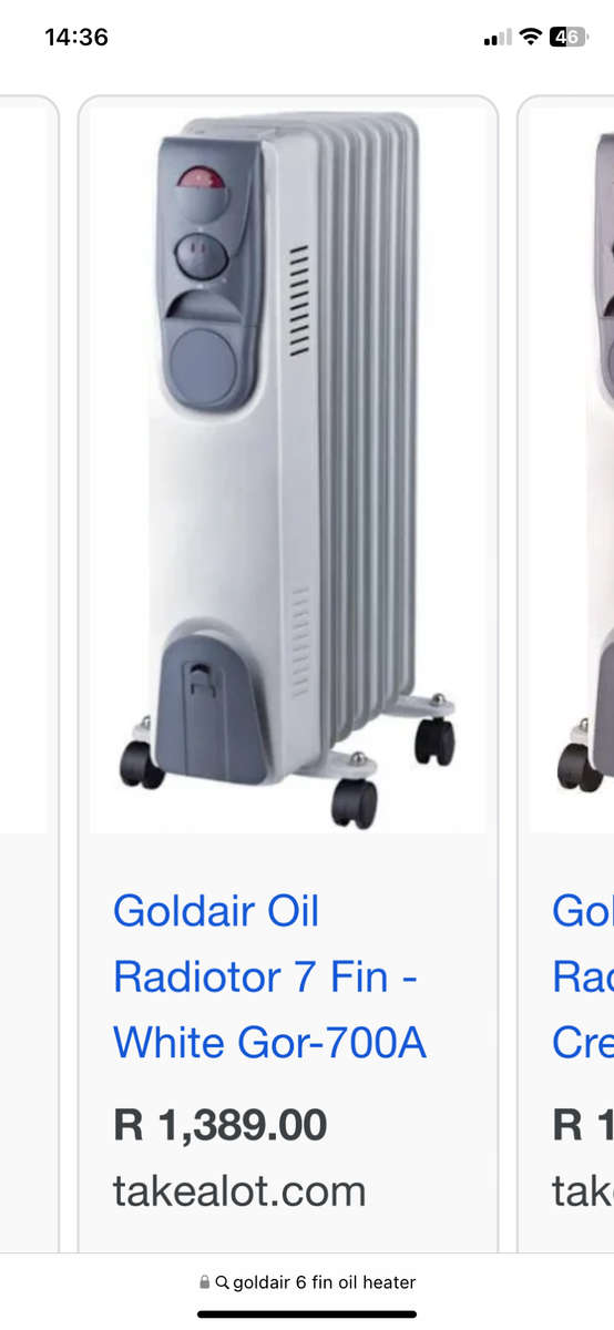 Goldair Oil Radiotor 7 Fin - White Gor-700A