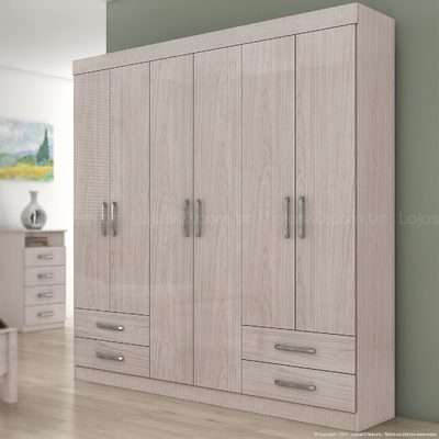Wardrobe 6 Doors and 4 Drawers Zeus