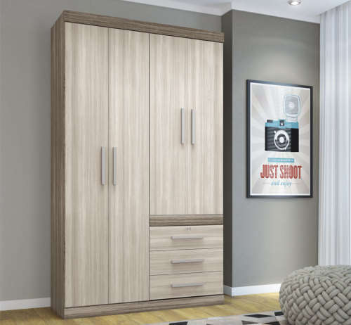 Wardrobe 4 Doors and 3 Drawers