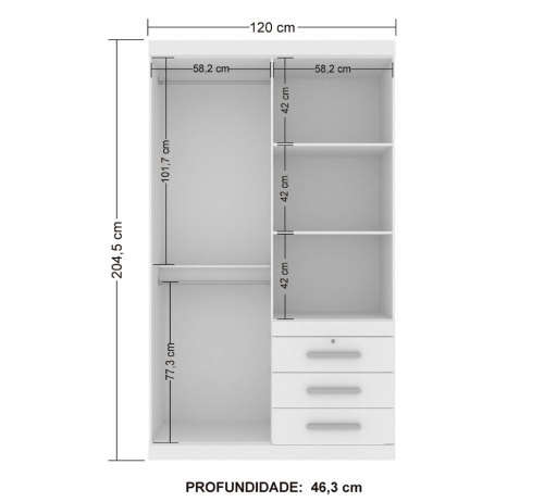 Wardrobe 4 Doors and 3 Drawers