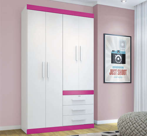 Wardrobe 4 Doors and 3 Drawers