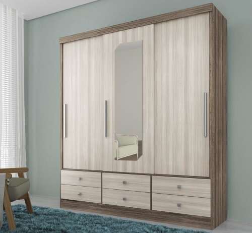 Wardrobe 3 Doors and 6 Drawers sliding