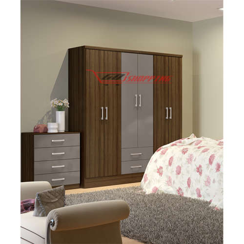 Wardrobe 6 Doors and 2 Drawers