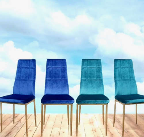Velvet dining chairs