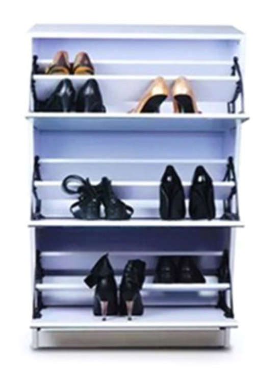 3 Door Mirror shoe cabinet